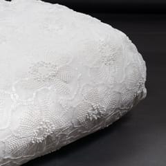 Dyeable Georgette Embroidered Fabric (90CM Piece)