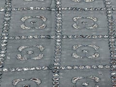 Embroidered Georgette Twilight Grey Silver Geometric