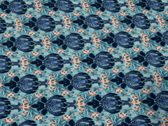 Corduroy Sky Blue Floral