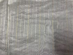 Dyeable Pure Organza White Zari Stripes