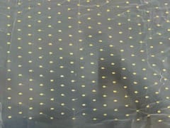 Dyeable Embroidered Net White Small Golden Floral Motifs