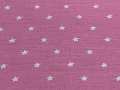 Printed Cotton Mul Satin Pink White Stars