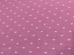 Printed Cotton Mul Satin Pink White Stars