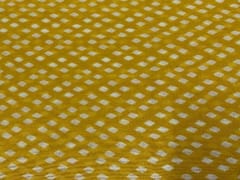 Printed Cotton Mul Yellow Geometric