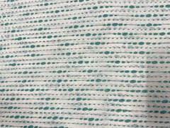 Printed Cotton Mul Blue Geometric Stripes