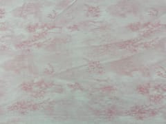 Printed Cotton Mul White Pink Abstract
