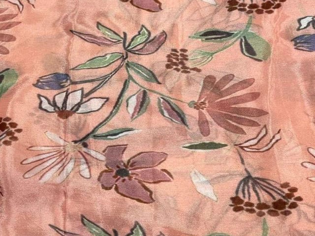 Chiffon Peach MultiColour Floral