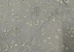 Embroidered Cotton Beige Floral