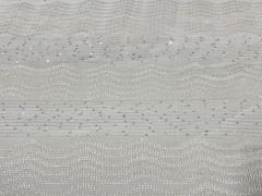 Dyeable Embroidered Georgette White Stripes 1