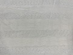 Dyeable Embroidered Georgette White Stripes 1