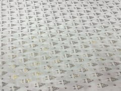 Dyeable Embroidered Georgette White Golden Trees