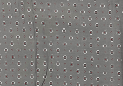 Cotton Light Grey Red Floral Print