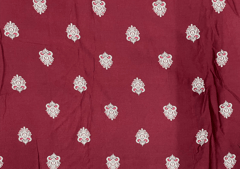 Cotton Maroon Abstract Print
