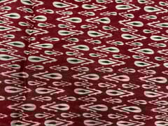 Maroon Abstract Chiffon Fabric