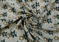Printed Cotton Cambric Cream Abstract