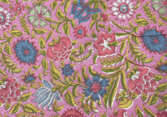 Printed Cotton Cambric Pink MultiColour Floral