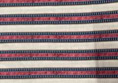 Cotton Cambric Ivory MultiColour Stripes