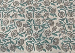 Printed Cotton Cambric Light Grey Floral 2