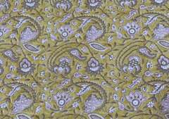 Printed Cotton Cambric Light Yellow White Floral
