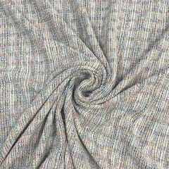 Multi Colour Tweed Checks Fabric