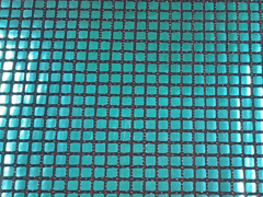 Green Square Disco Polyester Fabric