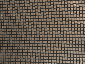Brown Square Disco Foil Polyester Fabric