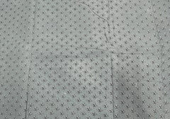 Printed Cotton Cambric Grey White Flowers