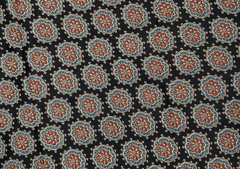 Printed Cotton Cambric Black MultiColour Flowers