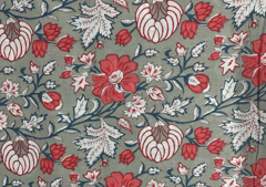 Printed Cotton Cambric Light Grey MultiColour Floral