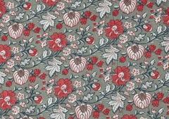 Printed Cotton Cambric Light Grey MultiColour Floral