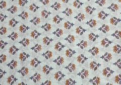 Printed Cotton Cambric Sea Green MultiColour Floral