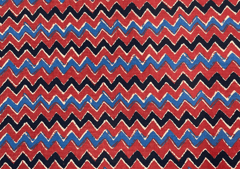 Printed Cotton Cambric Maroon Chevron