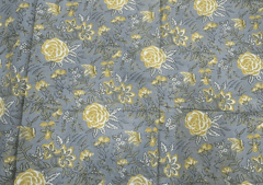 Printed Cotton Cambric Grey Yellow Floral