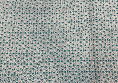 Printed Cotton Cambric White Green Flowers