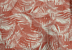 Printed Cotton Cambric Orange White Abstract