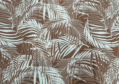 Printed Cotton Cambric Brown White Abstract