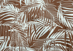 Printed Cotton Cambric Brown White Abstract