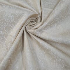 Cream Colour Semi Brocade Fabric