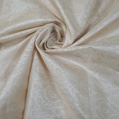 Light Golden Colour Semi Brocade Fabric