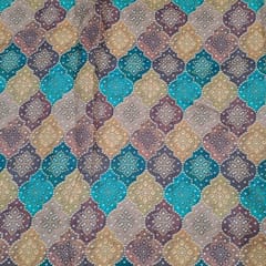 Multi Colour Semi Pashmina Printed Fabric