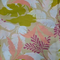 Multi Colour Satin Printed Fabric