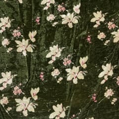 Mehendi Green Colour Pure Velvet Printed Fabric