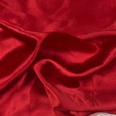 Red Colour Poly Satin Fabric ( N25 JC74 )