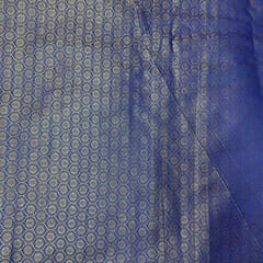 Blue Colour Semi Brocade Fabric