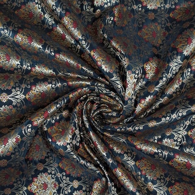 Black Colour Brocade Fabric