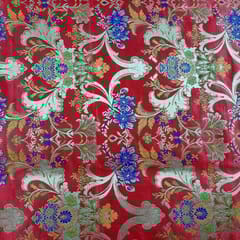 Red Colour Brocade Fabric
