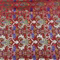 Red Colour Brocade Fabric