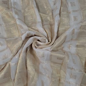 Light Gold Dyeable Pure Tissue Fabric