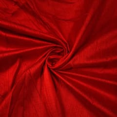 Dark Red Colour 100 Gm Raw Silk Fabric