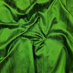 Green Colour 100 Gm Raw Silk Fabric